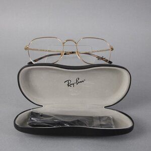 Ray Ban Frames Jim RB 3694V 2500 53 20 140 Goldtone W/ Case Frames